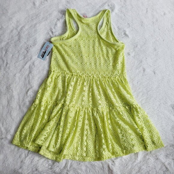 Cat & Jack Girls' Solid Crochet Swimsuit Cover up Dress 4KIDE-AS - Picture 3 of 4